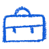 Blue crayon briefcase