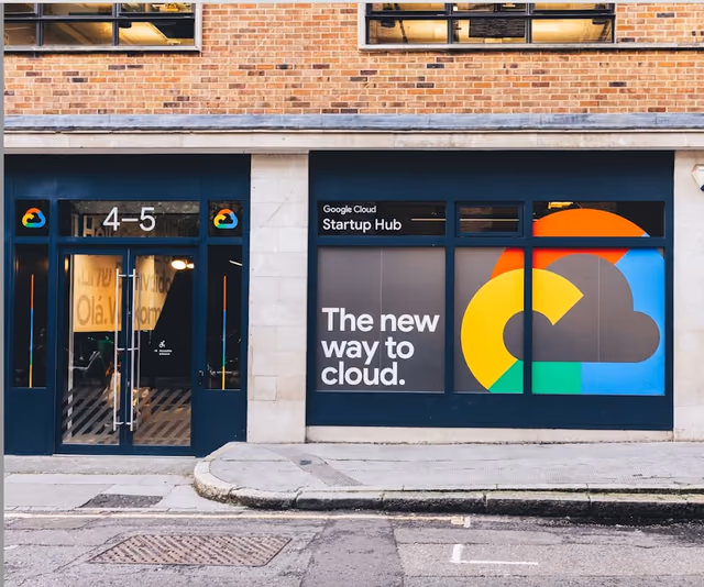 Google Cloud Startup Hub entrance in London
